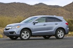 Picture of a 2015 Acura RDX in Forged Silver Metallic from a side perspective