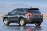 Picture of a 2015 Acura RDX in Graphite Luster Metallic from a rear left perspective
