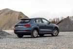 Picture of a 2015 Audi Q3 in Cobalt Blue Metallic from a rear right three-quarter perspective