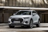 Picture of a 2019 Audi Q3 45 quattro in Florett Silver Metallic from a front left perspective