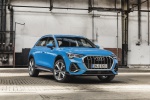 Picture of a 2019 Audi Q3 45 quattro in Turbo Blue from a front right perspective