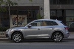 Picture of a 2019 Audi Q5 quattro in Florett Silver Metallic from a left side perspective