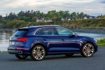 Picture of a 2019 Audi SQ5 quattro in Navarra Blue Metallic from a rear right three-quarter perspective