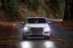 Picture of a driving 2017 Audi Q7 3.0T quattro in Glacier White Metallic from a frontal perspective