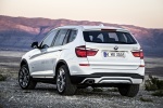 Picture of a 2017 BMW X3 in Mineral White Metallic from a rear left perspective