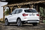 Picture of a 2017 BMW X3 in Mineral White Metallic from a rear left three-quarter perspective