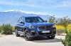Picture of a 2020 BMW X3 M40i in Phytonic Blue Metallic from a front right perspective
