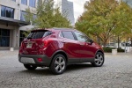 Picture of a 2016 Buick Encore in Winterberry Red Metallic from a rear right three-quarter perspective