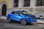 Picture of a 2017 Buick Encore in Coastal Blue Metallic from a front right three-quarter perspective