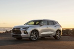 Picture of a 2020 Chevrolet Blazer Premier AWD in Silver Ice Metallic from a front left three-quarter perspective