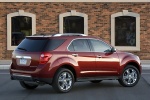 Picture of a 2015 Chevrolet Equinox LTZ in Crystal Red Tintcoat from a rear right three-quarter perspective