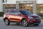 Picture of a 2015 Chevrolet Equinox LTZ in Crystal Red Tintcoat from a front right three-quarter perspective