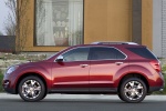 Picture of a 2015 Chevrolet Equinox LTZ in Crystal Red Tintcoat from a left side perspective