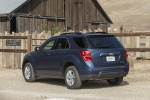 Picture of a 2017 Chevrolet Equinox LT in Blue Velvet Metallic from a rear left three-quarter perspective