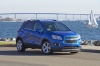 Picture of a 2015 Chevrolet Trax in Brilliant Blue Metallic from a front right three-quarter perspective