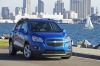 Picture of a 2015 Chevrolet Trax in Brilliant Blue Metallic from a front right perspective
