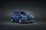 Picture of a 2018 Chevrolet Trax Premier in Blue from a front right three-quarter perspective