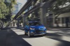 Picture of a driving 2020 Chevrolet Trax Premier in Blue from a front right perspective