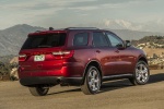 Picture of a 2016 Dodge Durango Limited AWD in Deep Cherry Red Crystal Pearlcoat from a rear right three-quarter perspective