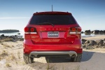 Picture of a 2018 Dodge Journey Crossroad AWD in Redline 2 Coat Pearl from a rear perspective
