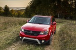 Picture of a 2018 Dodge Journey Crossroad AWD in Redline 2 Coat Pearl from a front left perspective