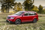 Picture of a 2018 Dodge Journey Crossroad AWD in Redline 2 Coat Pearl from a side perspective