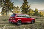 Picture of a 2019 Dodge Journey Crossroad AWD in Redline 2 Coat Pearl from a rear right three-quarter perspective