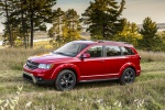 Picture of a 2019 Dodge Journey Crossroad AWD in Redline 2 Coat Pearl from a side perspective