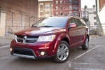 Picture of a 2020 Dodge Journey in Redline 2 Coat Pearl from a front left perspective