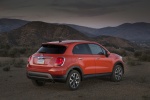 Picture of a 2016 Fiat 500X in Arancio from a rear right three-quarter perspective