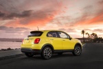 Picture of a 2016 Fiat 500X in Giallo Tristrato from a rear right three-quarter perspective