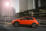 Picture of a 2016 Fiat 500X AWD in Arancio from a side perspective