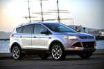 Picture of a 2014 Ford Escape Titanium 4WD in Ingot Silver Metallic from a front right three-quarter perspective