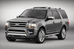 Picture of a 2016 Ford Expedition Platinum in Magnetic Metallic from a front left three-quarter perspective