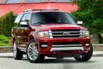 Picture of a 2016 Ford Expedition Platinum in Ruby Red Metallic Tinted Clearcoat from a frontal perspective