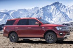 Picture of a 2019 Ford Expedition XLT FX4 in Ruby Red Metallic Tinted Clearcoat from a front right three-quarter perspective