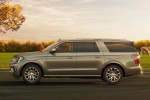 Picture of a 2019 Ford Expedition Max Platinum in Stone Gray Metallic from a left side perspective