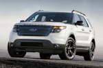Picture of a 2014 Ford Explorer Sport 4WD in White Platinum Metallic Tri-Coat from a front left perspective