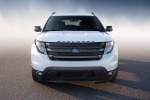 Picture of a 2015 Ford Explorer Sport 4WD in White Platinum Metallic Tri-Coat from a frontal perspective