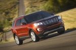 Picture of a driving 2017 Ford Explorer Limited 4WD from a front right three-quarter perspective