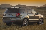 Picture of a 2019 Ford Explorer Sport 4WD in Magnetic Metallic from a rear right three-quarter perspective