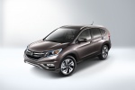 Picture of a 2015 Honda CR-V Touring in Modern Steel Metallic from a front left three-quarter top perspective