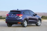 Picture of a 2016 Honda HR-V in Deep Ocean Pearl from a rear right three-quarter perspective