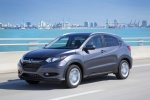 Picture of a driving 2016 Honda HR-V AWD in Modern Steel Metallic from a front left three-quarter perspective