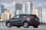 Picture of a 2016 Honda HR-V in Mulberry Metallic from a rear left three-quarter perspective