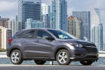 Picture of a 2017 Honda HR-V AWD in Modern Steel Metallic from a front right three-quarter perspective
