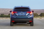 Picture of a 2017 Honda HR-V in Deep Ocean Pearl from a rear perspective