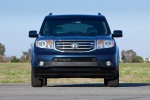 Picture of a 2015 Honda Pilot Touring in Obsidian Blue Pearl from a frontal perspective