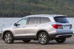 Picture of a 2016 Honda Pilot AWD in Lunar Silver Metallic from a rear left perspective