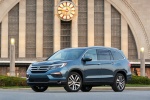 Picture of a 2016 Honda Pilot AWD in Steel Sapphire Metallic from a front left three-quarter perspective